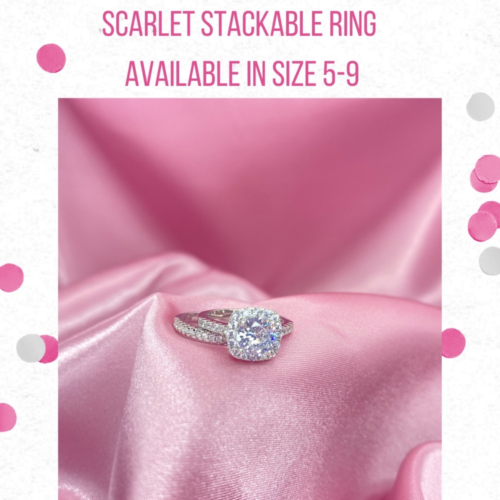 Scarlet Stackable Ring Set - Picture 2 of 2